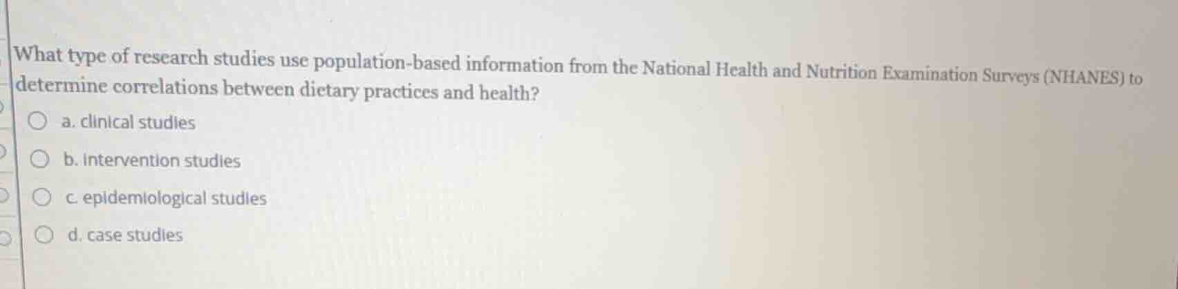 what type of research studies use population - based information from t…