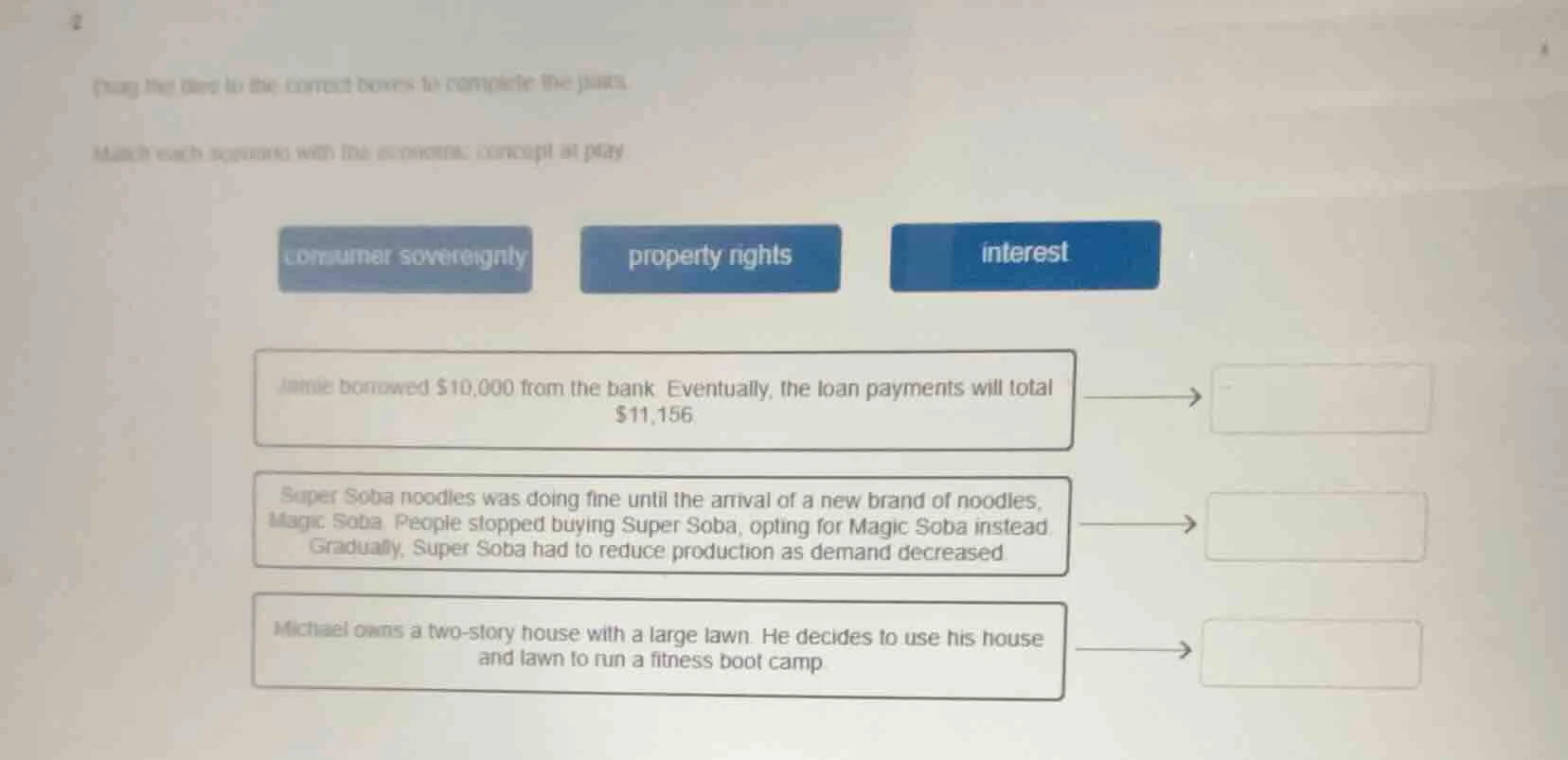 2 drag the tile to the correct boxes to complete the pairs. match each …