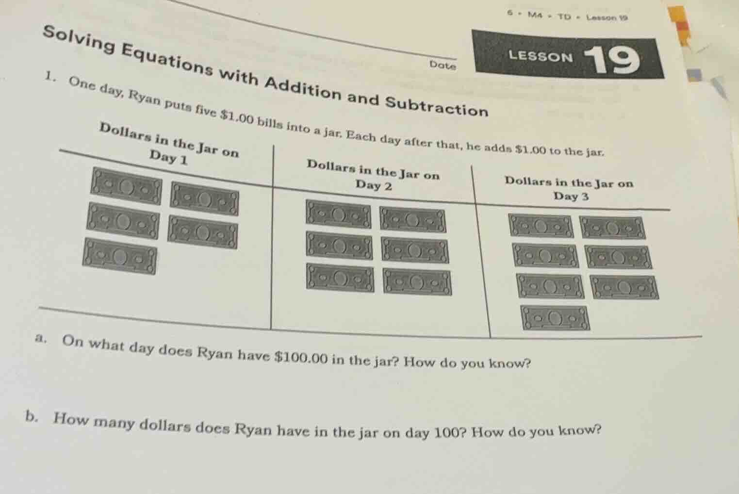 solving equations with addition and subtraction 1. one day, ryan puts f…