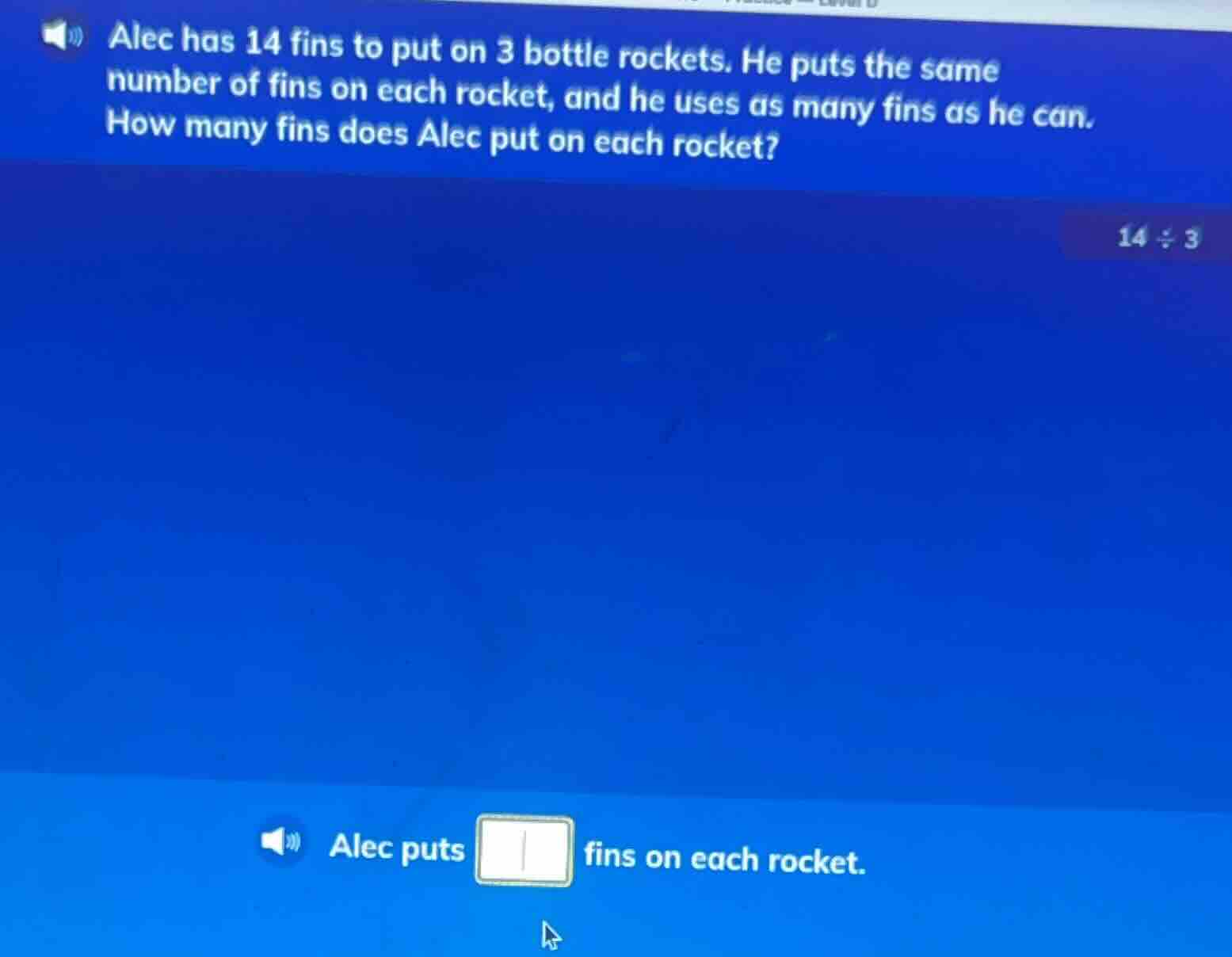 alec has 14 fins to put on 3 bottle rockets. he puts the same number of…