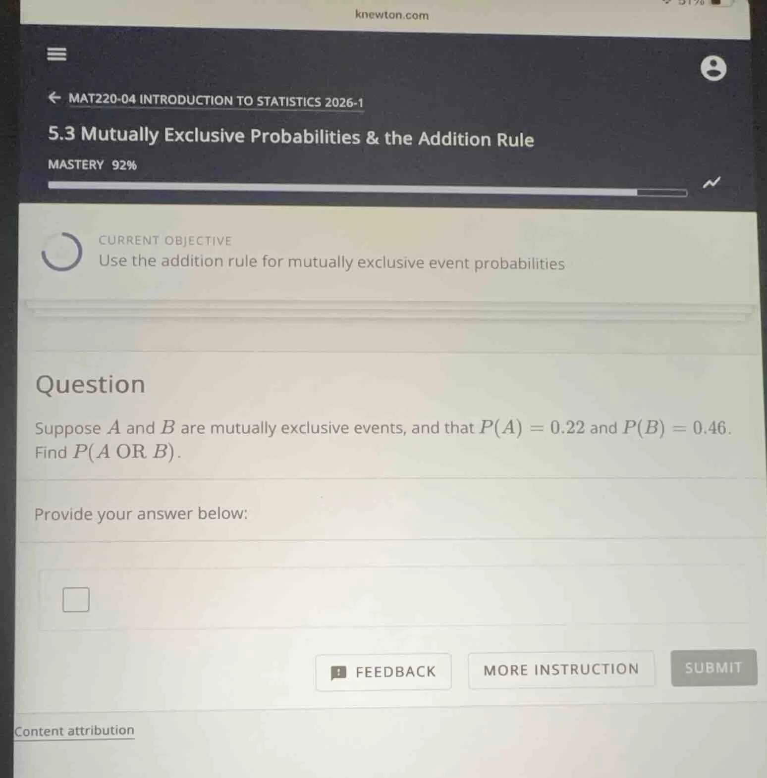 question\ suppose $a$ and $b$ are mutually exclusive events, and that $…