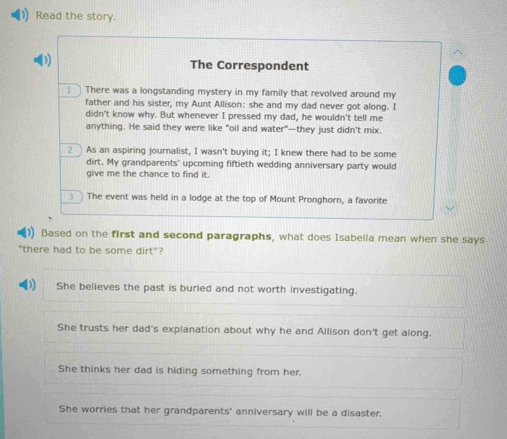 read the story. the correspondent 1 there was a longstanding mystery in…