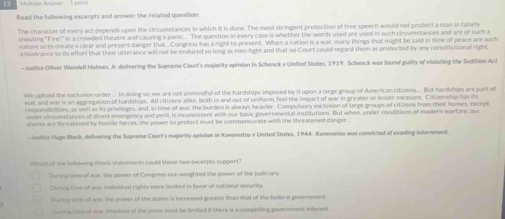 read the following excerpts and answer the related question: the charac…