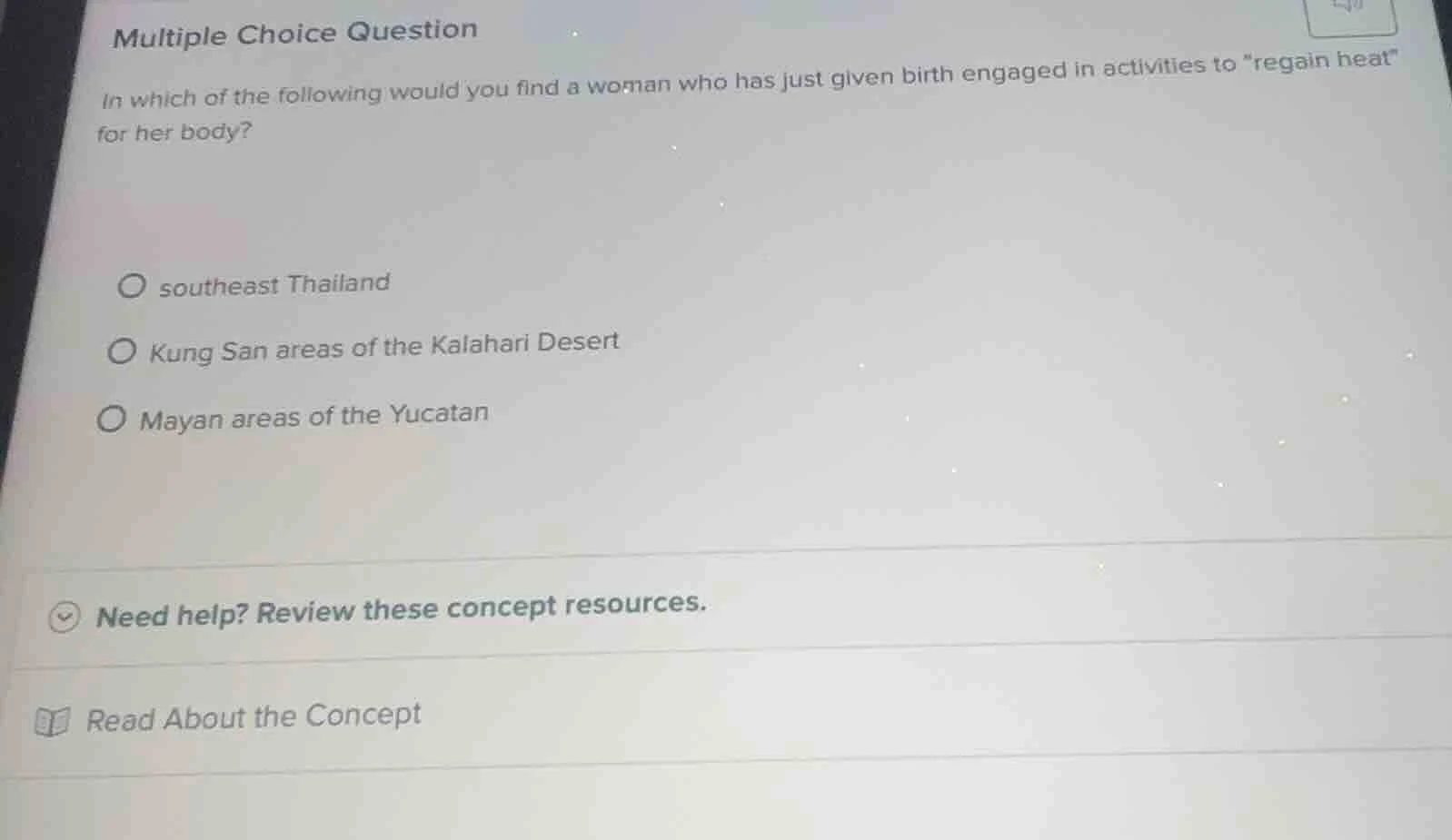 multiple choice question in which of the following would you find a wom…