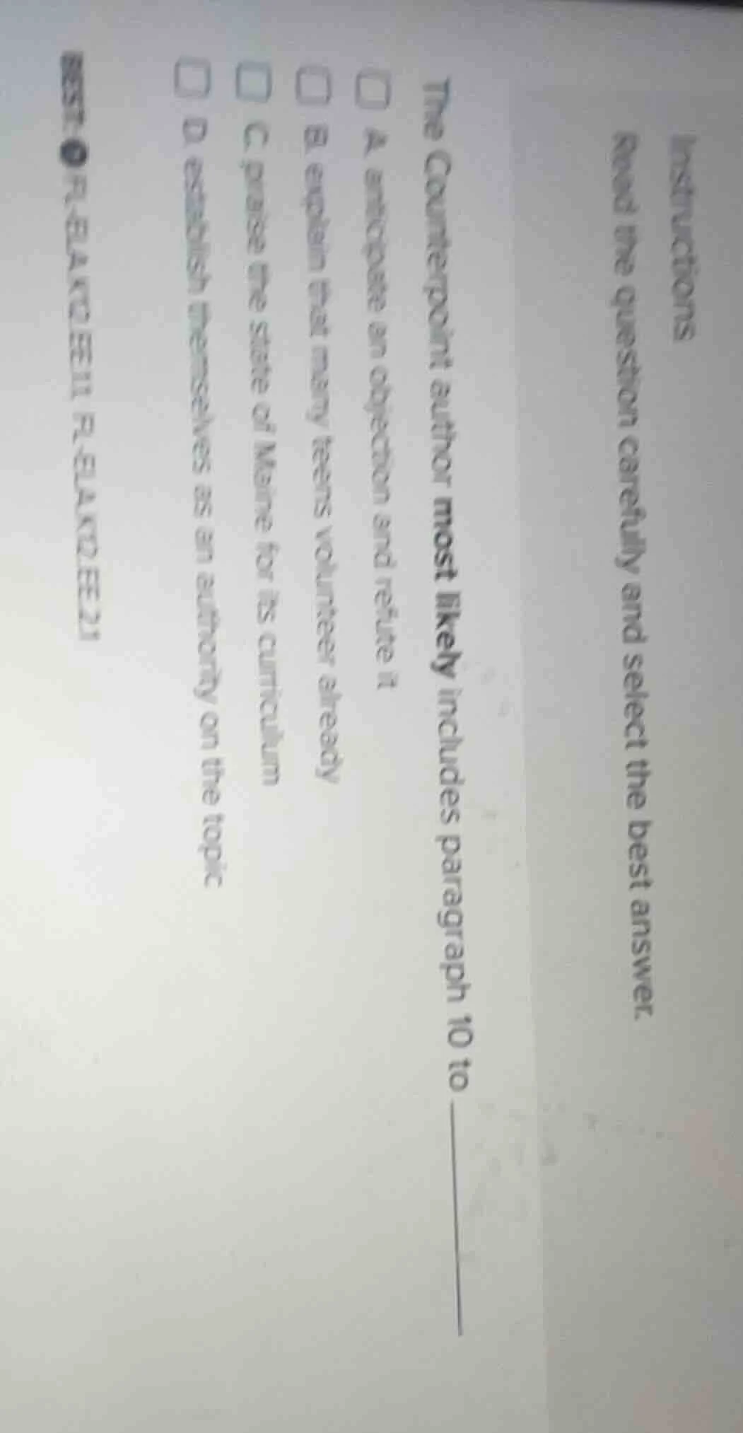 instructions read the question carefully and select the best answer. th…