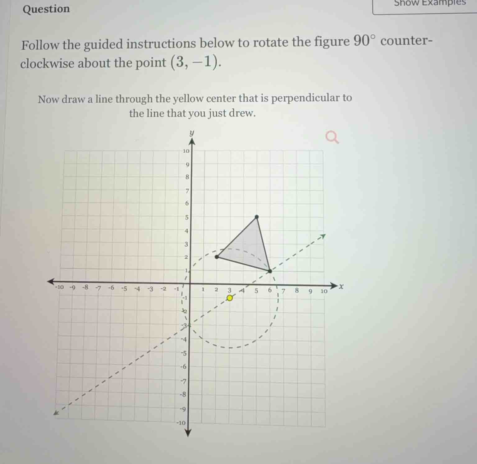 question follow the guided instructions below to rotate the figure $90^…