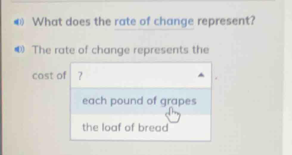 what does the rate of change represent? the rate of change represents t…