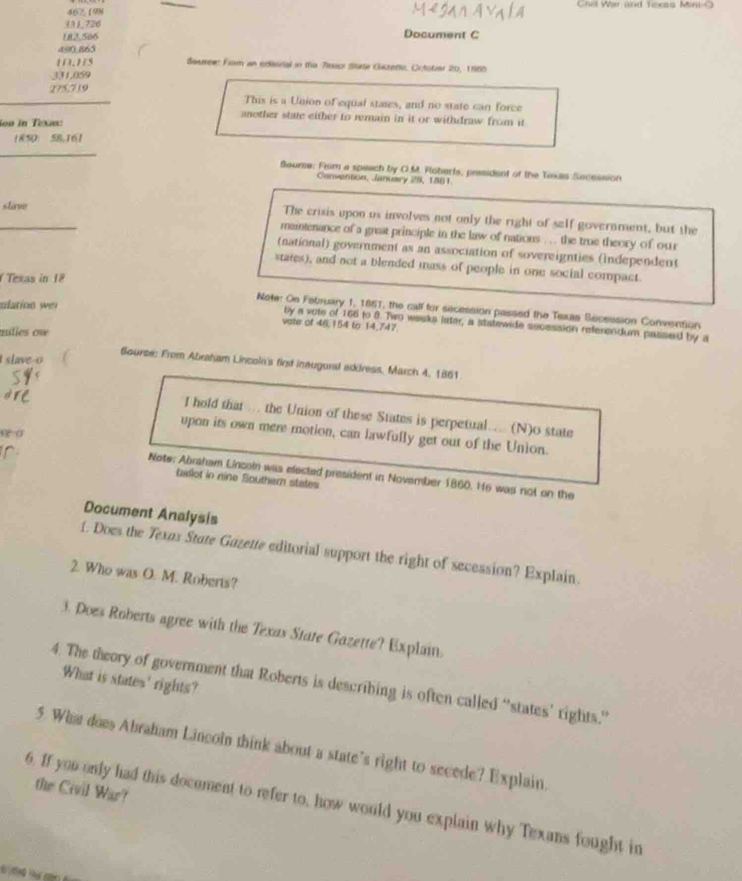 document c source: from an editorial in the texas state gazette: octobe…