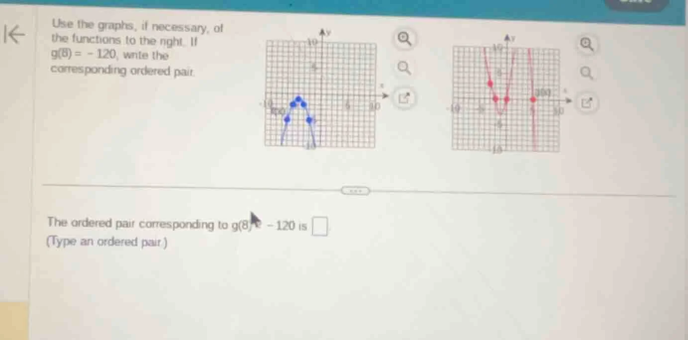 use the graphs, if necessary, of the functions to the right. if g(8) = …