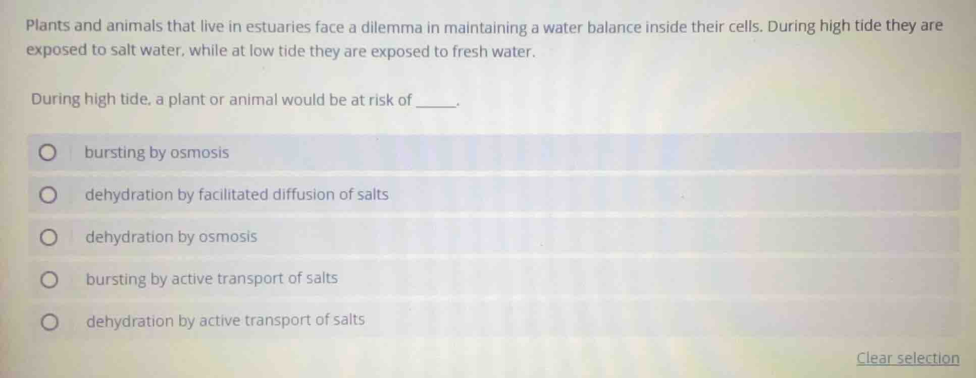 plants and animals that live in estuaries face a dilemma in maintaining…