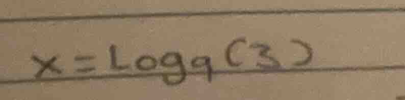 x = log₉(3)