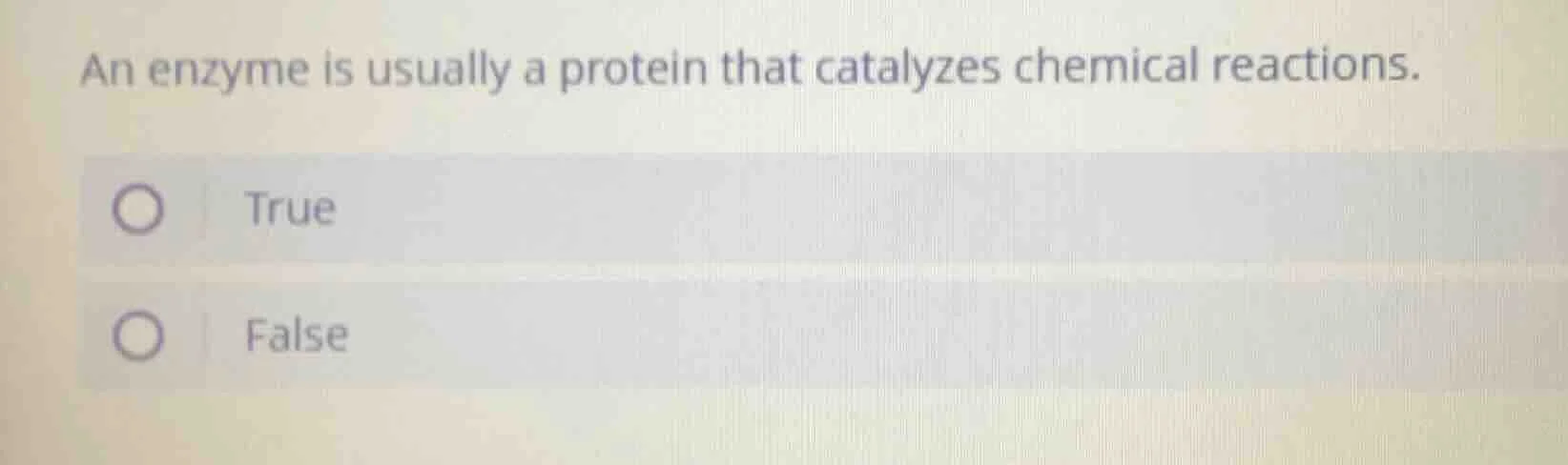 an enzyme is usually a protein that catalyzes chemical reactions. true …