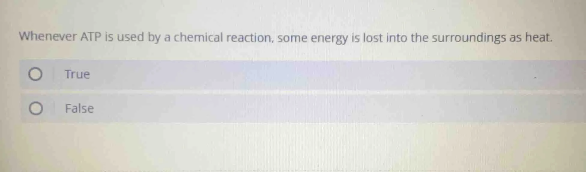 whenever atp is used by a chemical reaction, some energy is lost into t…