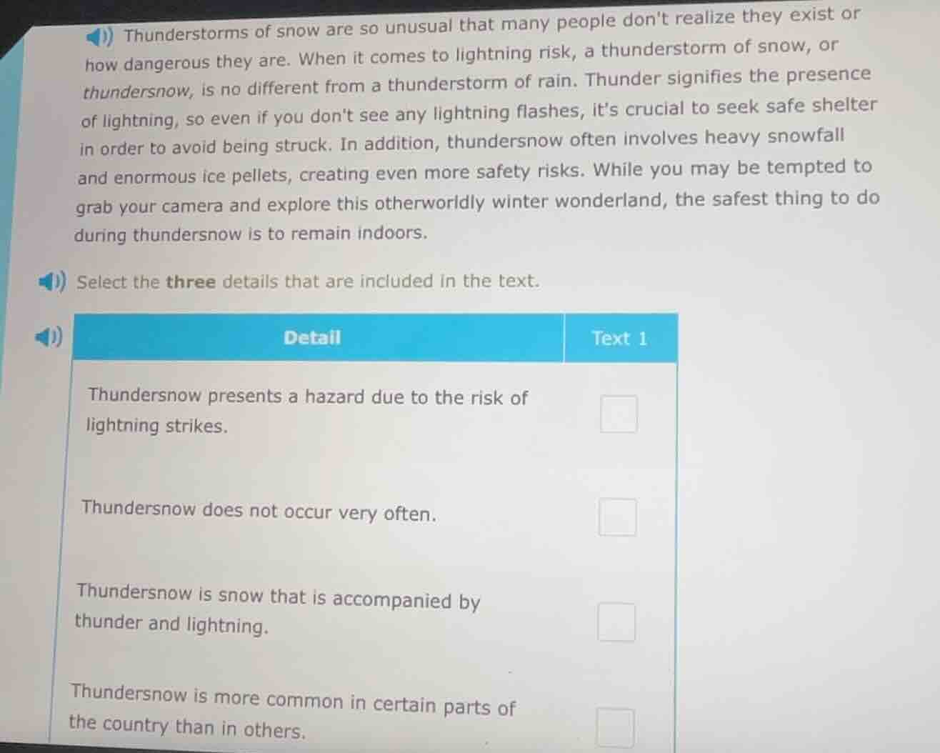 thunderstorms of snow are so unusual that many people dont realize they…