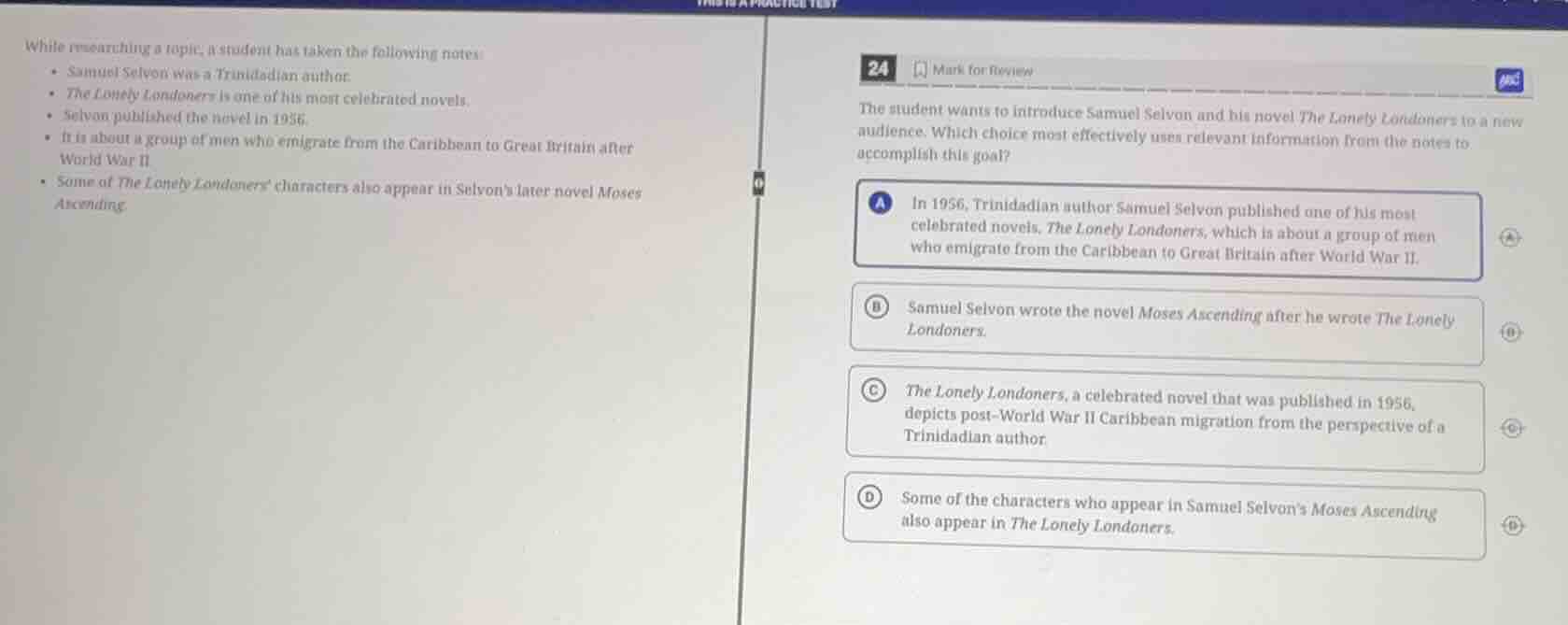 while researching a topic, a student has taken the following notes: - s…