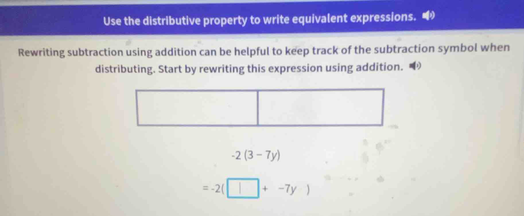 use the distributive property to write equivalent expressions. rewritin…
