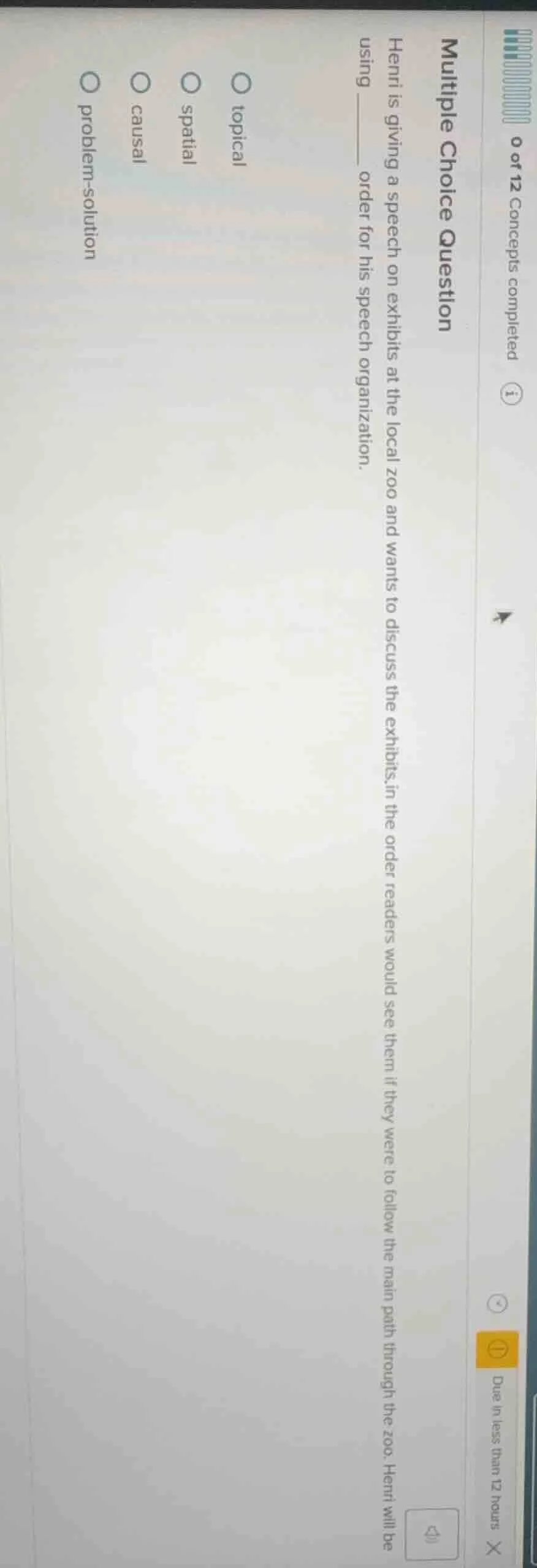 multiple choice question henri is giving a speech on exhibits at the lo…