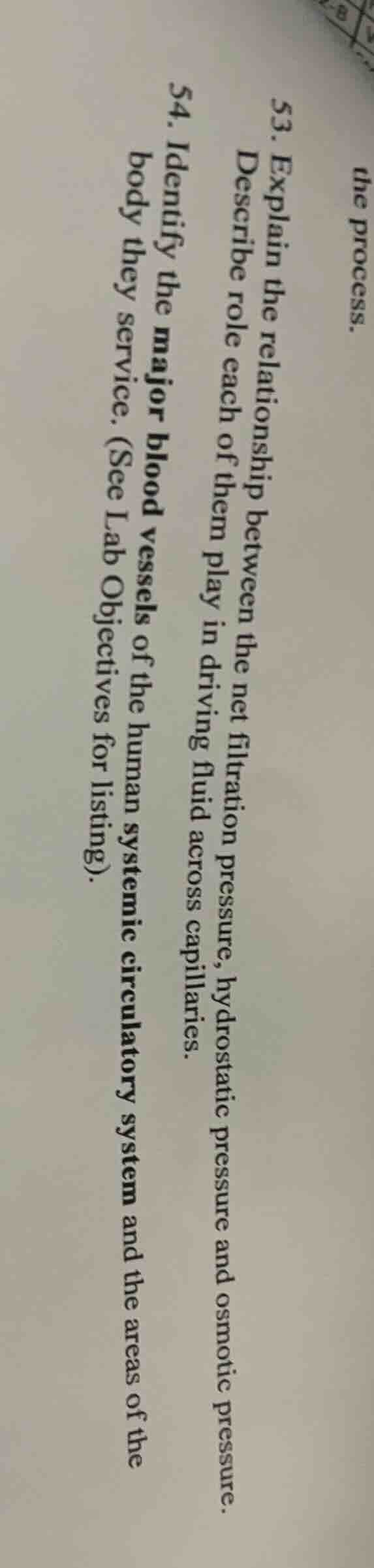 53. explain the relationship between the net filtration pressure, hydro…