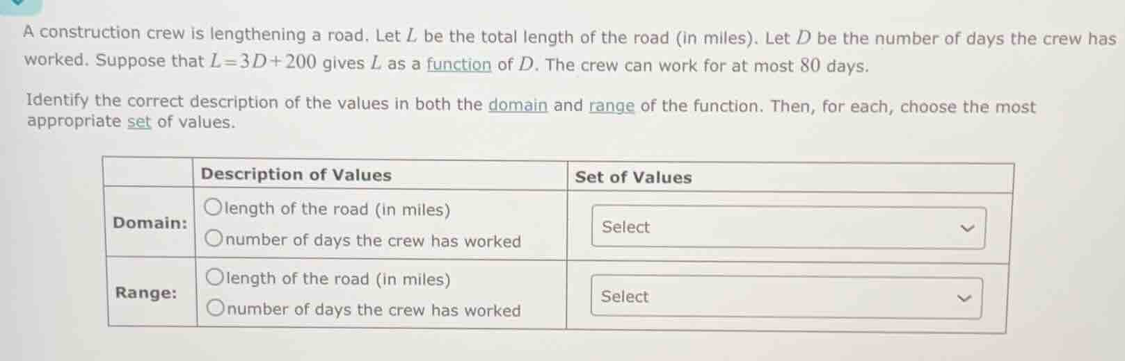 a construction crew is lengthening a road. let l be the total length of…