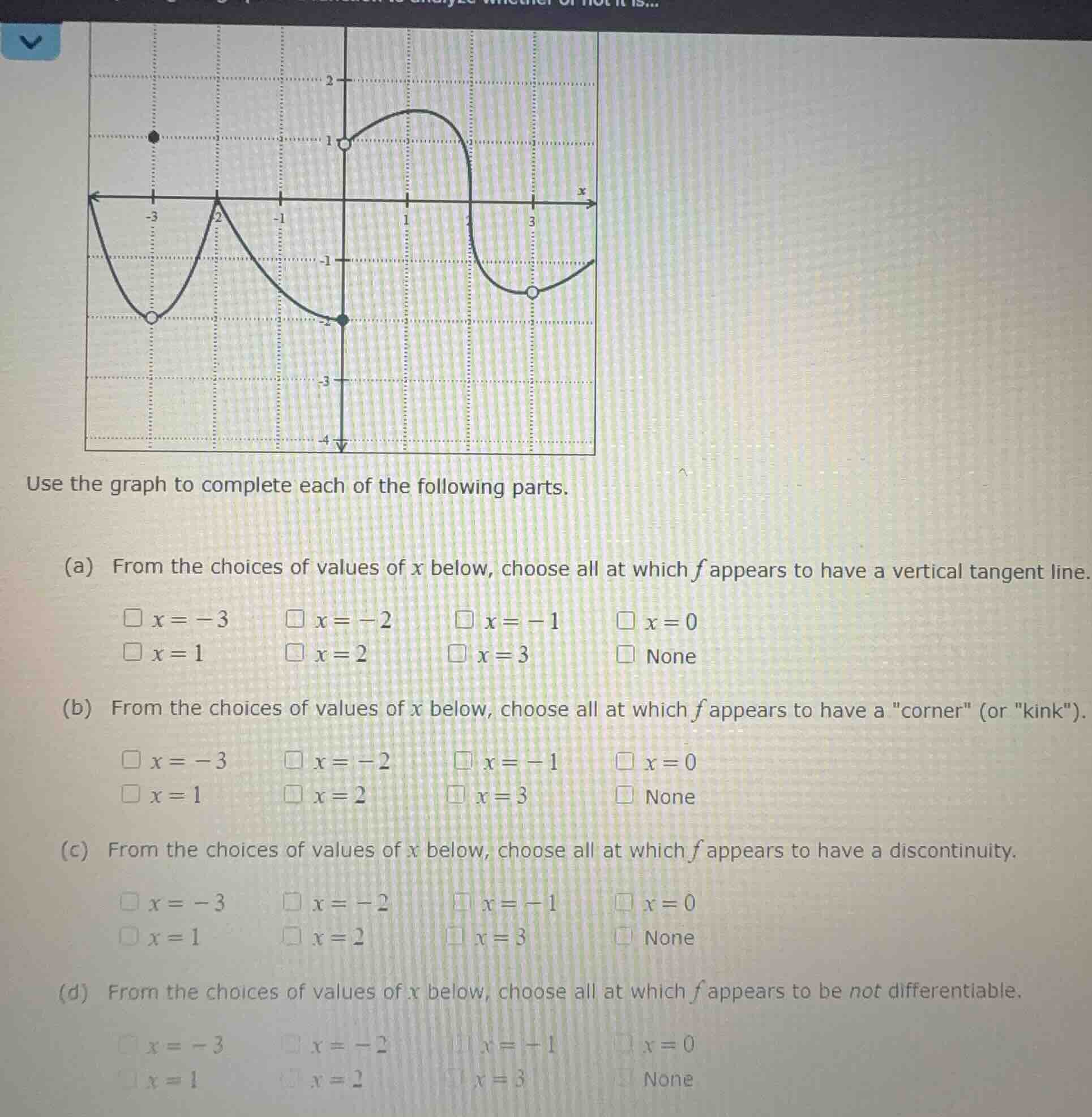 use the graph to complete each of the following parts. (a) from the cho…