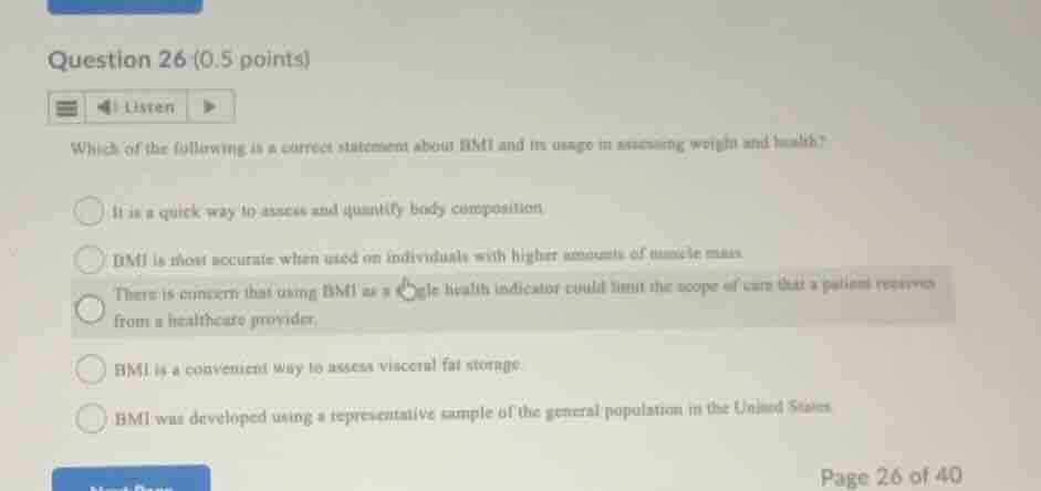question 26 (0.5 points) listen which of the following is a correct sta…