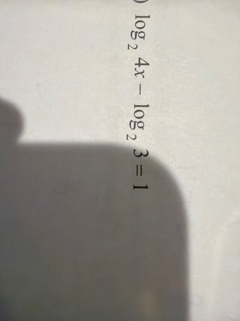 log₂4x - log₂3 = 1
