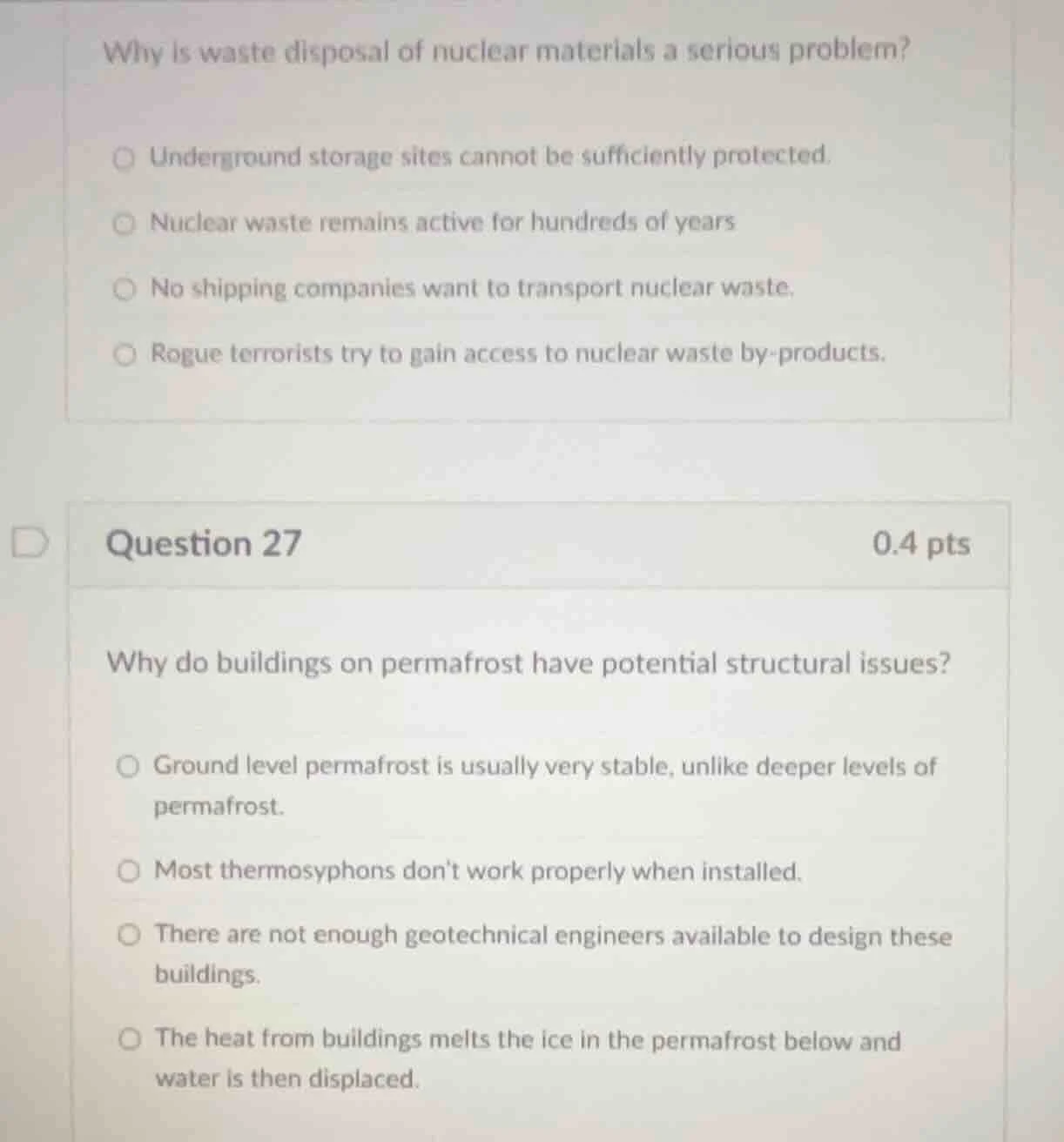 why is waste disposal of nuclear materials a serious problem? undergrou…