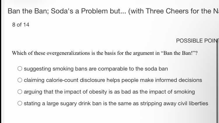 ban the ban; sodas a problem but... (with three cheers for the n 8 of 1…
