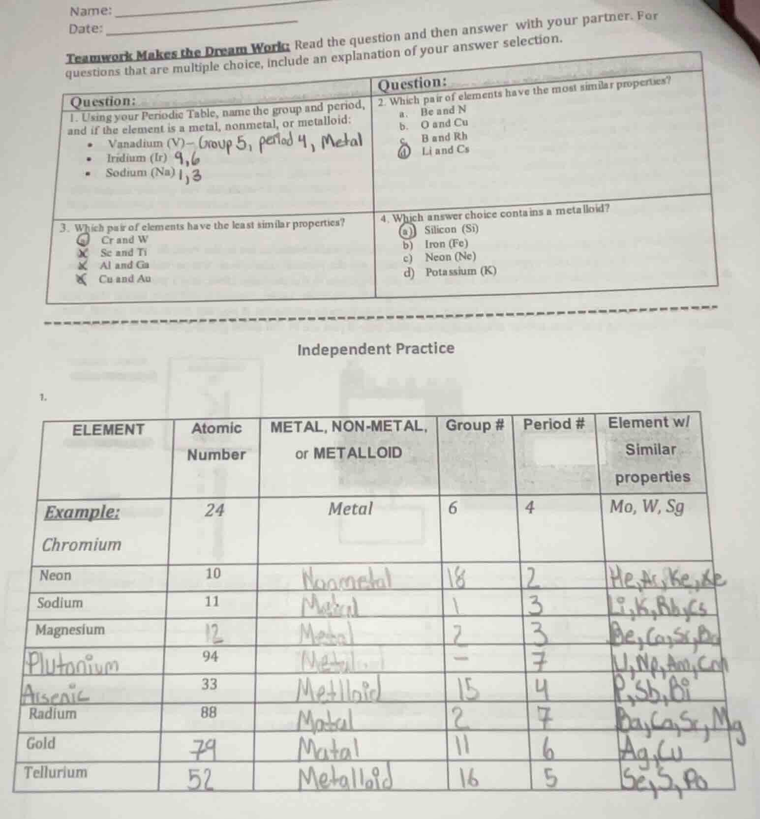 name: _______________ date: _______________ teamwork makes the dream wo…