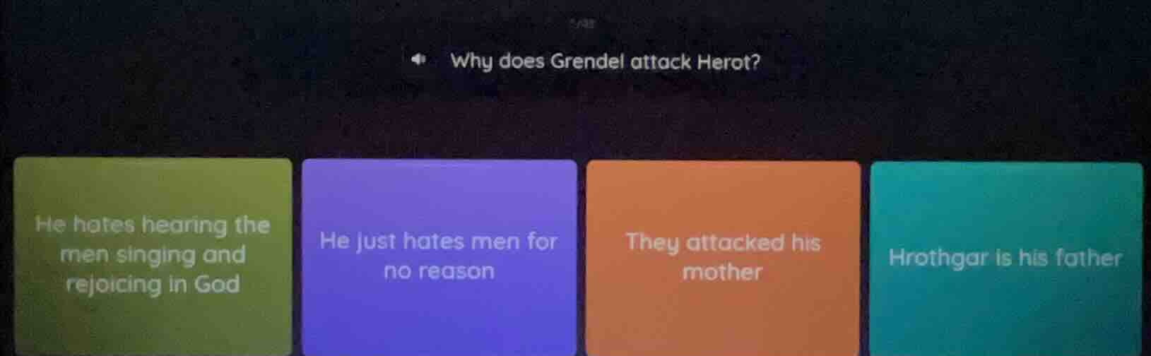 why does grendel attack herot? he hates hearing the men singing and rej…