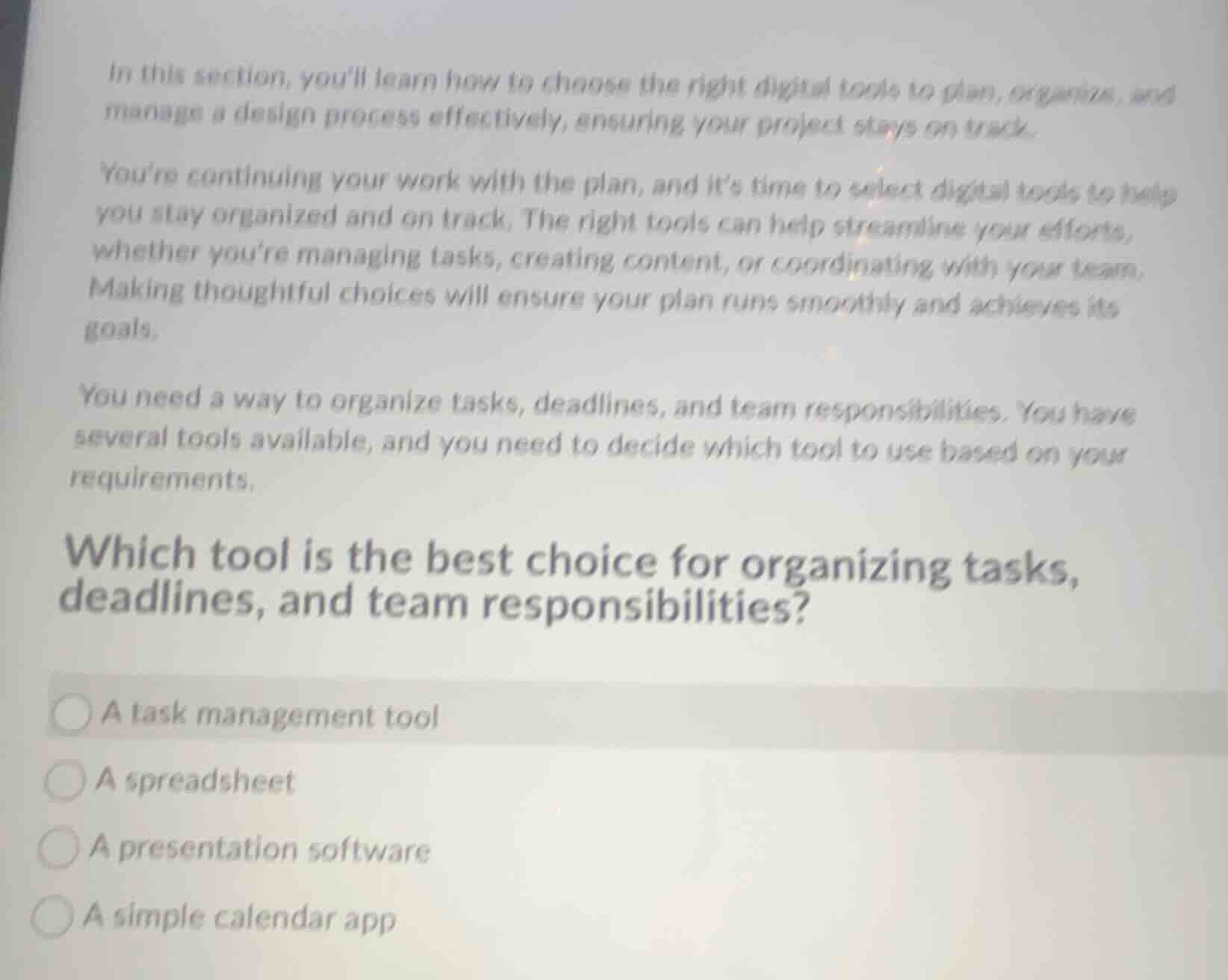 in this section, youll learn how to choose the right digital tools to p…