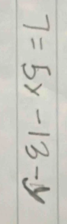 7 = 5x - 13 - y