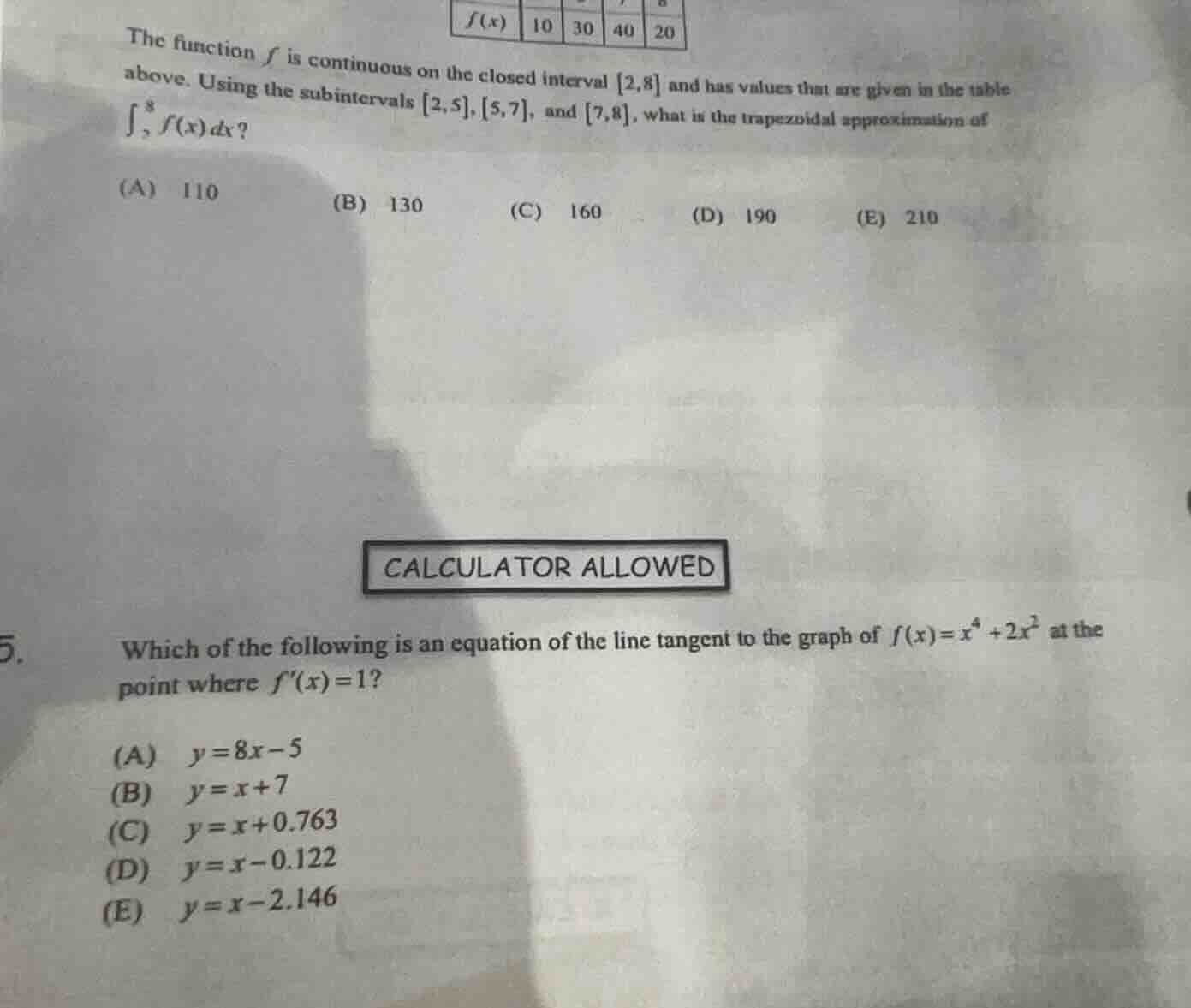 the function ( f ) is continuous on the closed interval (2,8) and has v…