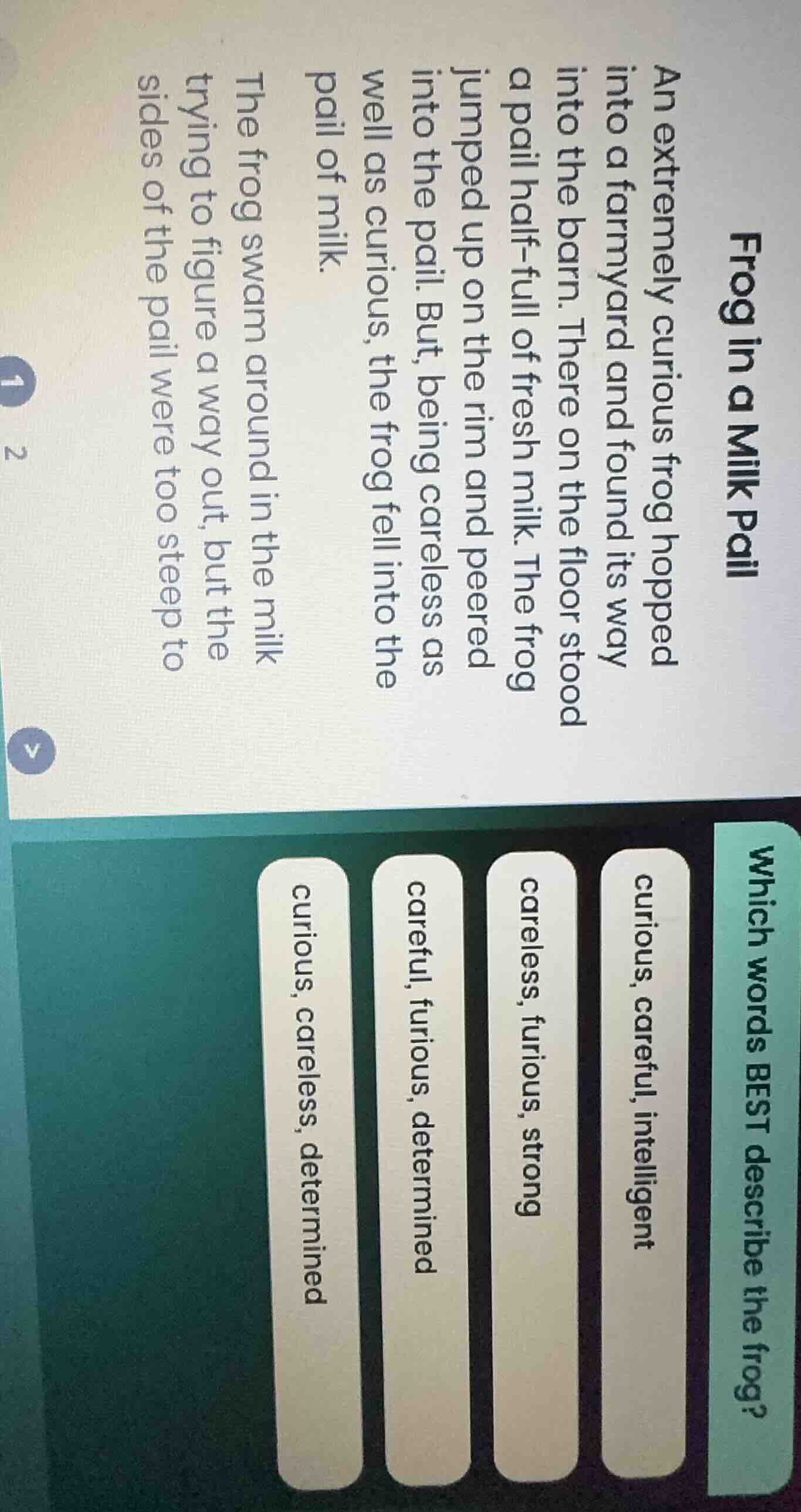 frog in a milk pail an extremely curious frog hopped into a farmyard an…