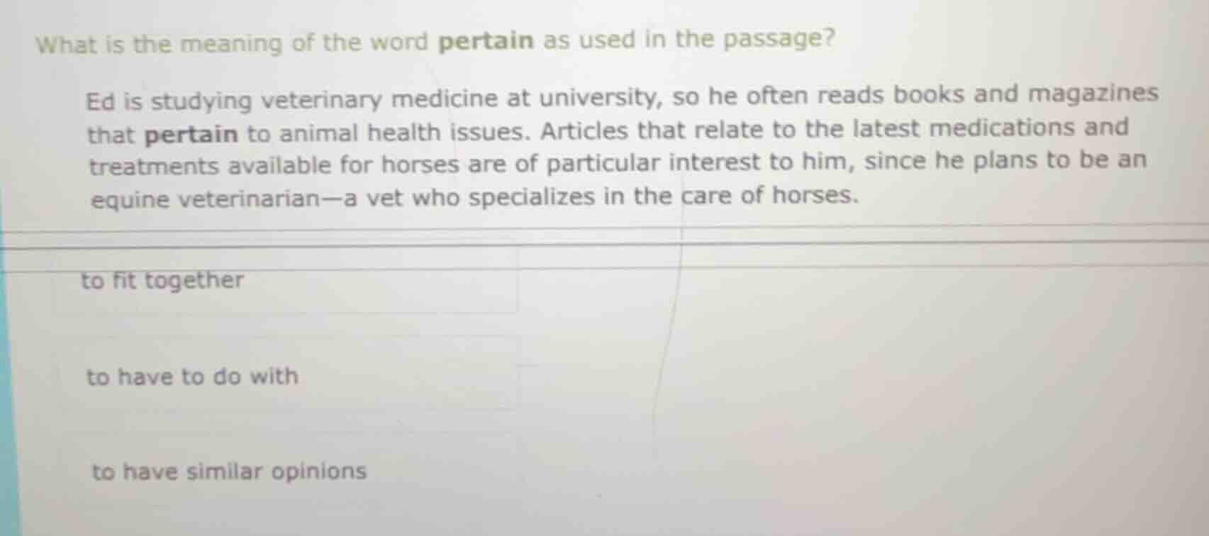what is the meaning of the word pertain as used in the passage? ed is s…