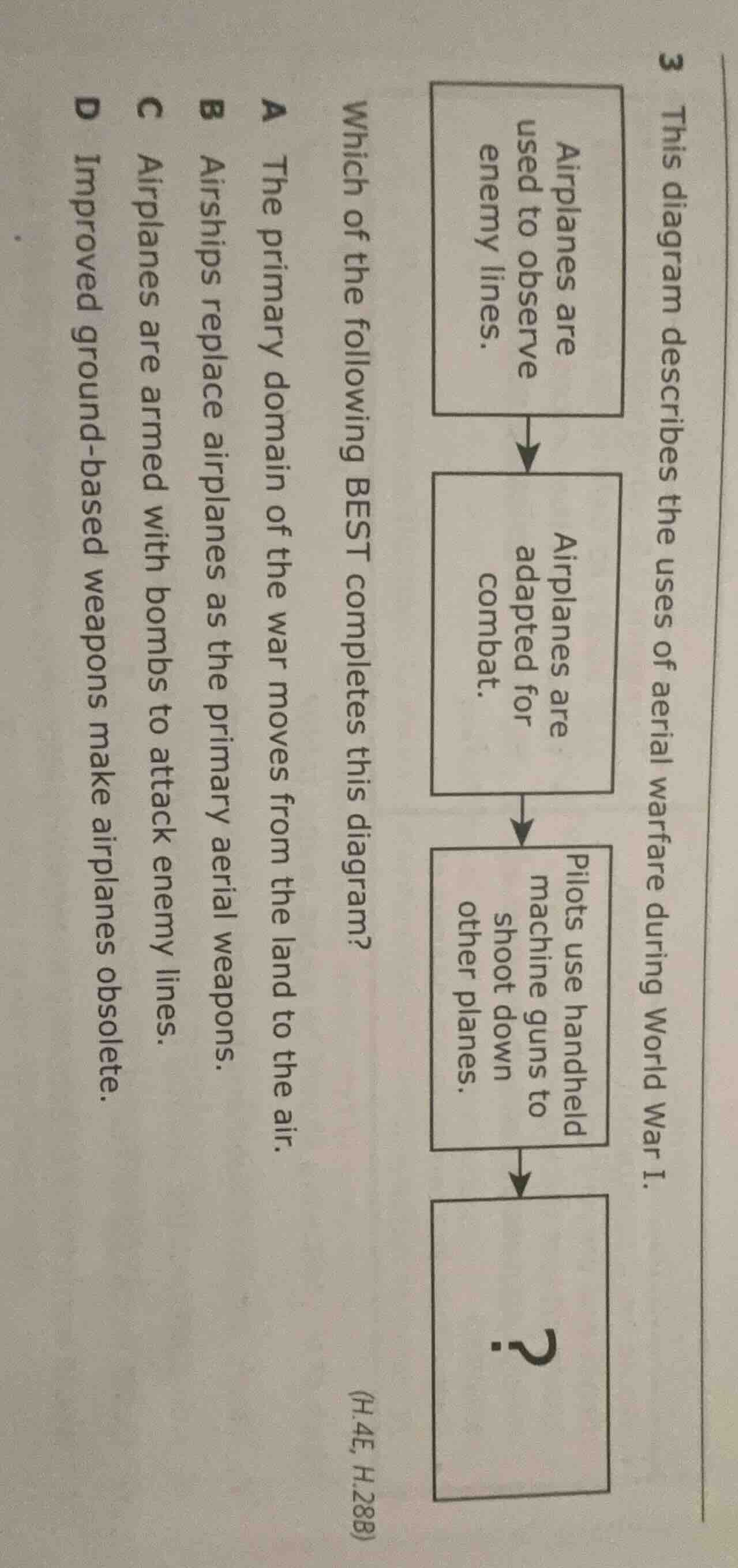 3 this diagram describes the uses of aerial warfare during world war i.…