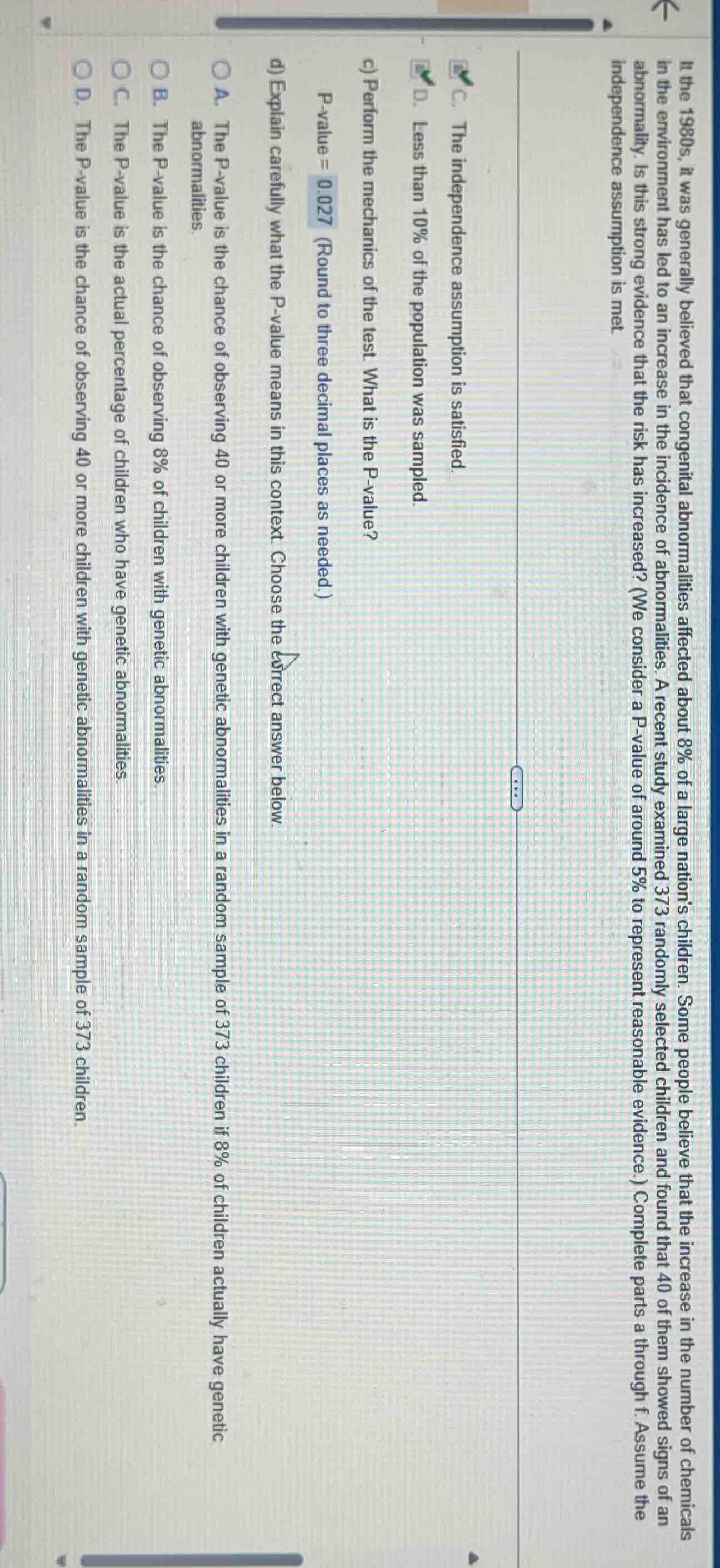 in the 1980s, it was generally believed that congenital abnormalities a…