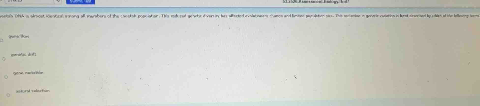 cheetah dna is almost identical among all members of the cheetah popula…