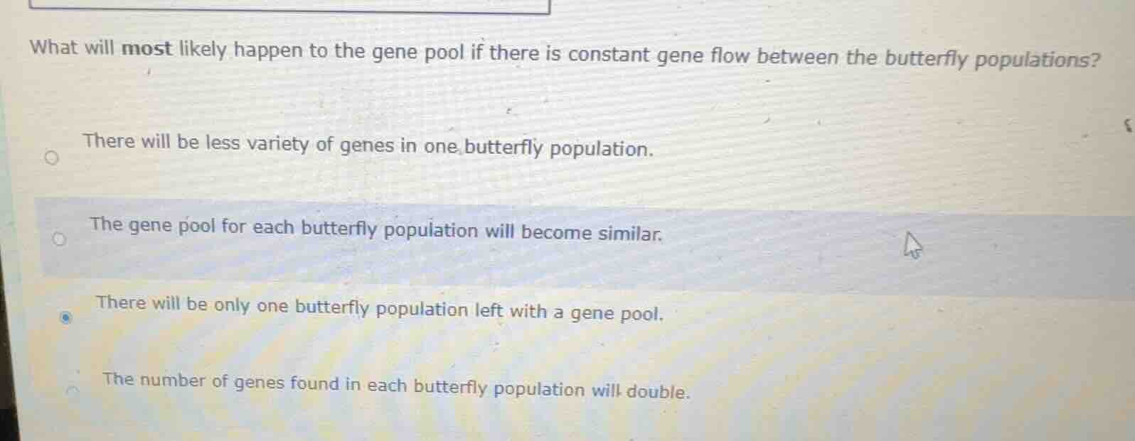 what will most likely happen to the gene pool if there is constant gene…