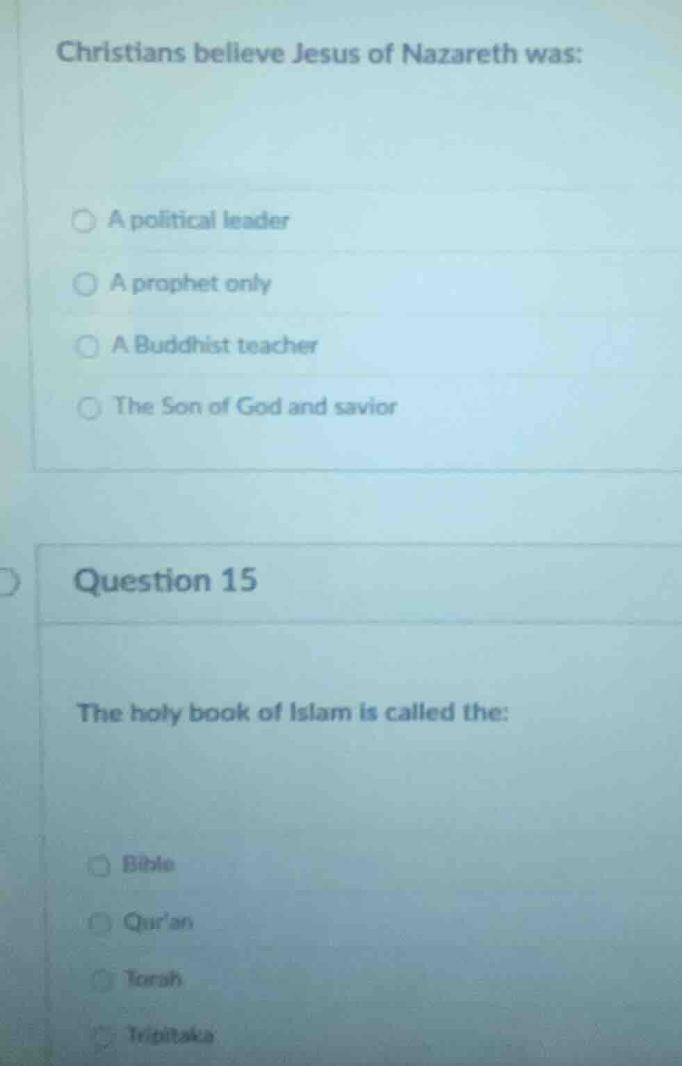 christians believe jesus of nazareth was: a political leader a prophet …