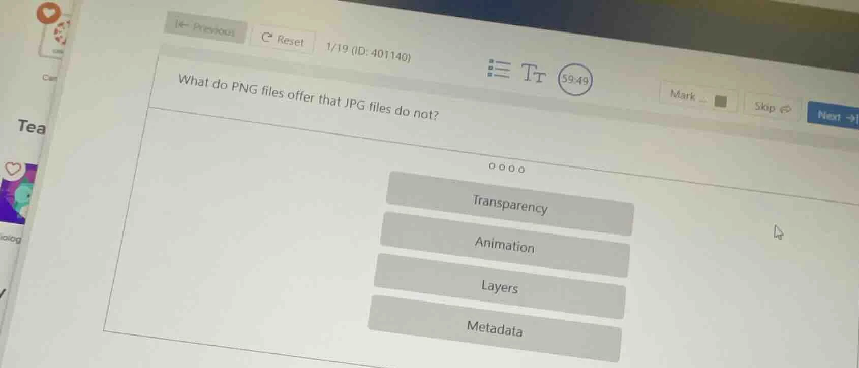 what do png files offer that jpg files do not? transparency animation l…