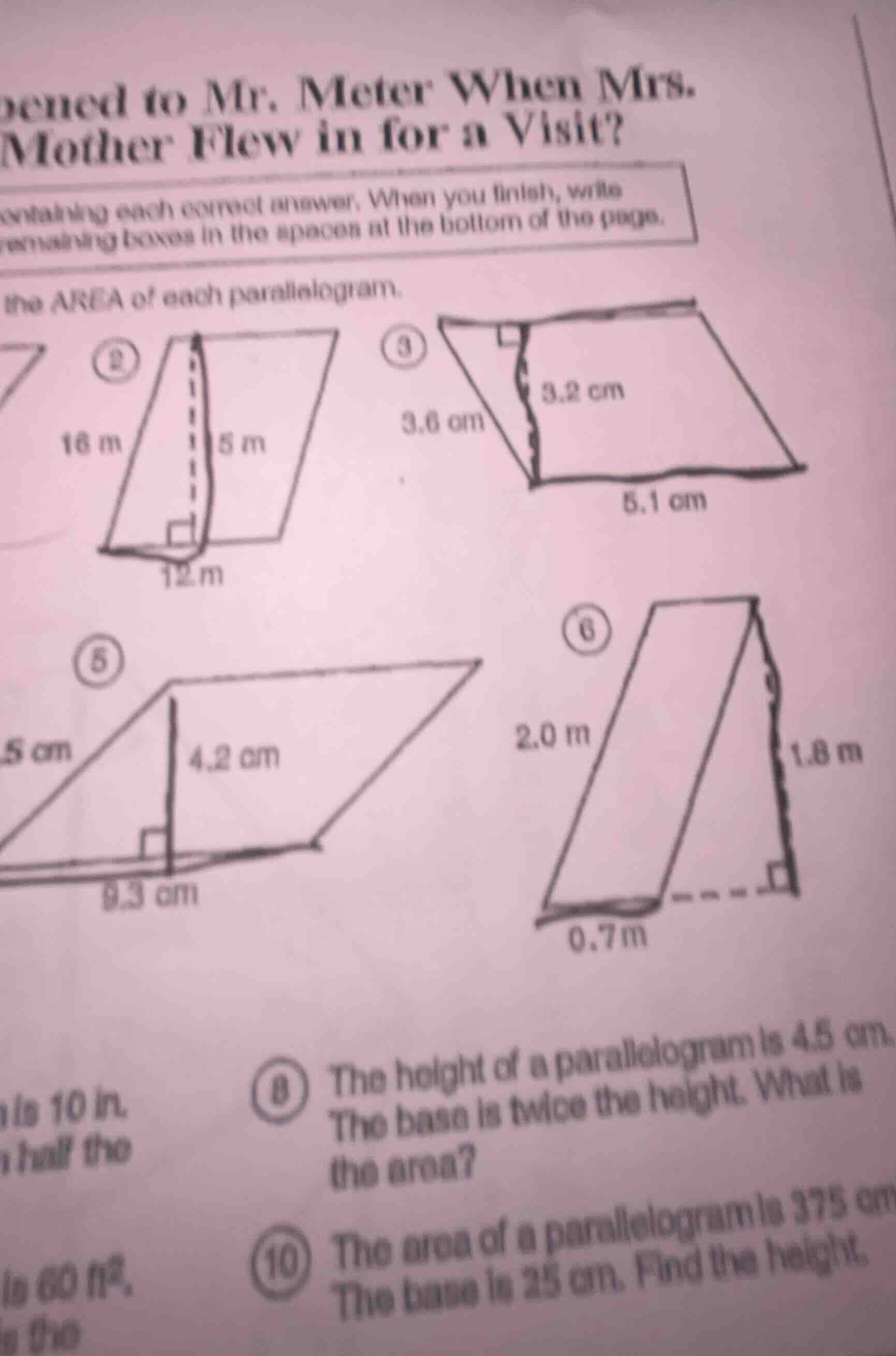 ened to mr. meter when mrs. mother flew in for a visit? containing each…
