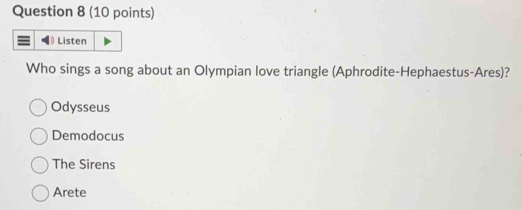 question 8 (10 points) listen who sings a song about an olympian love t…