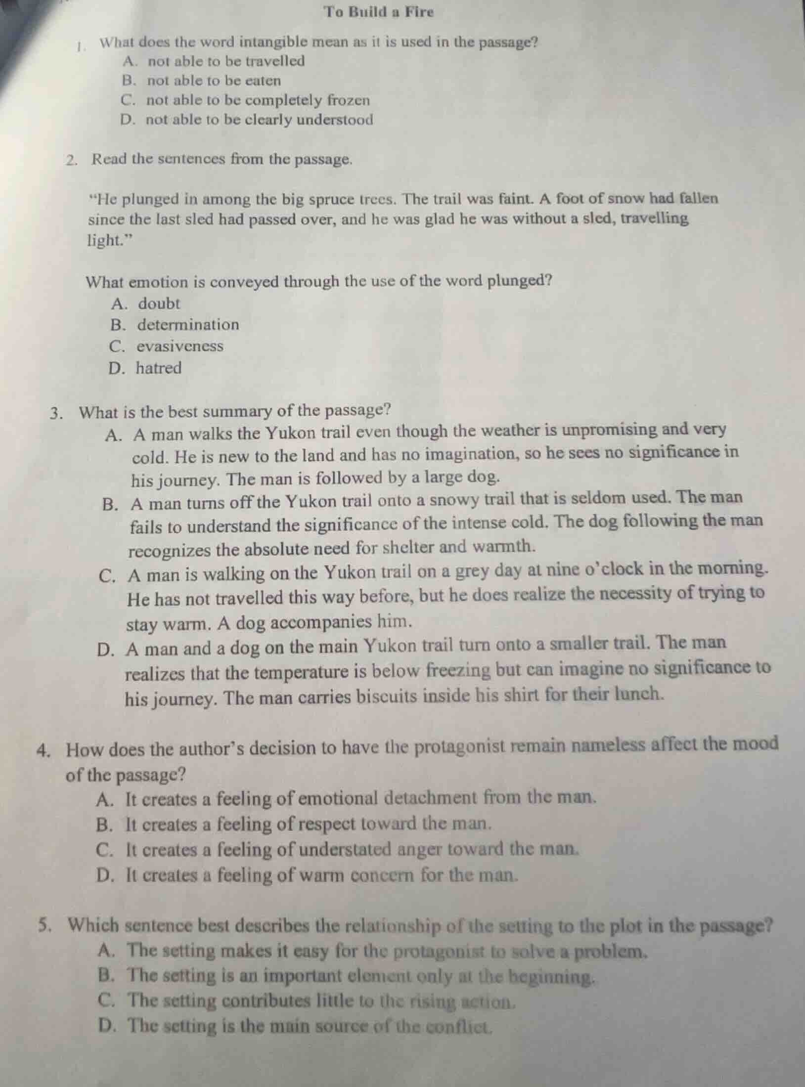 to build a fire1. what does the word intangible mean as it is used in t…