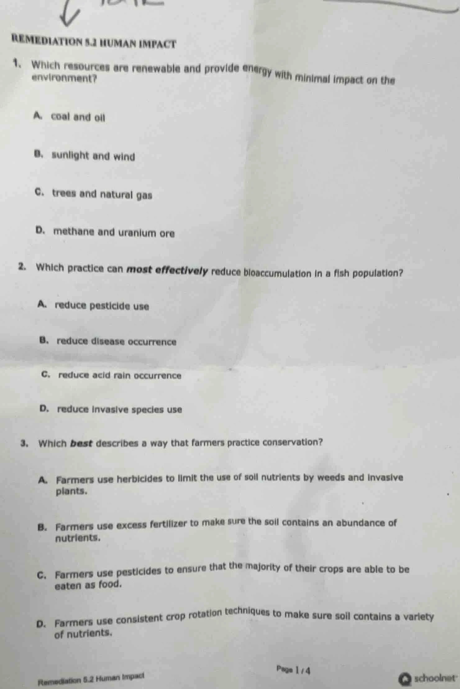 remediation 5.2 human impact 1. which resources are renewable and provi…