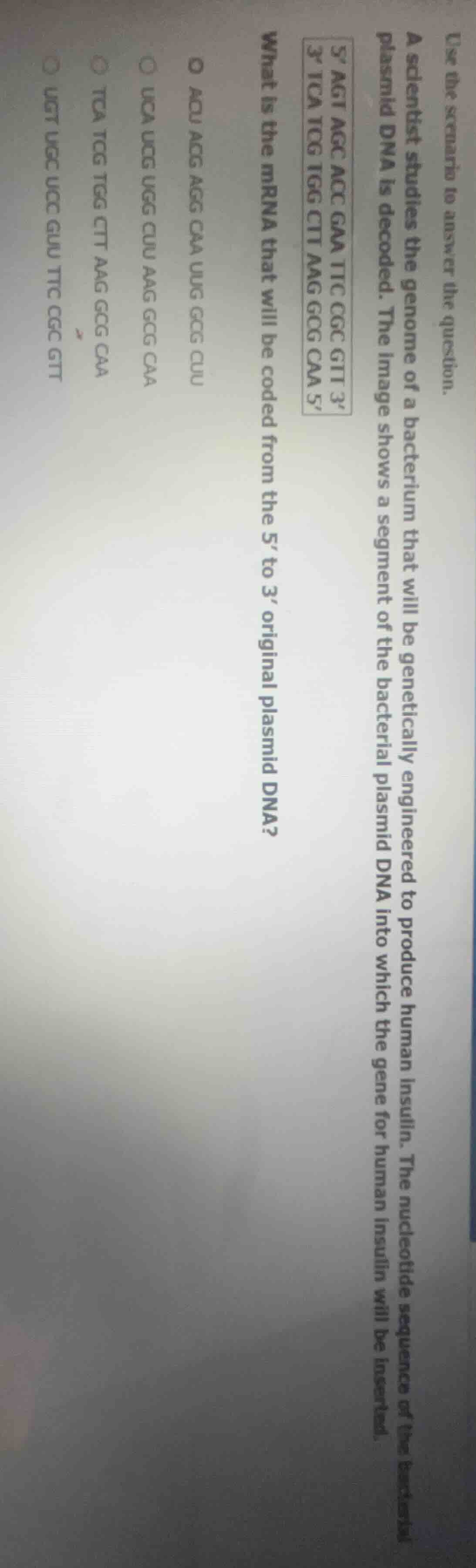 use the scenario to answer the question. a scientist studies the genome…