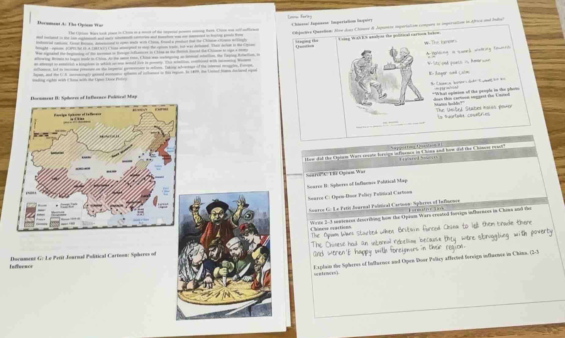 document a: the opium warthe opium wars took place in china as a result…