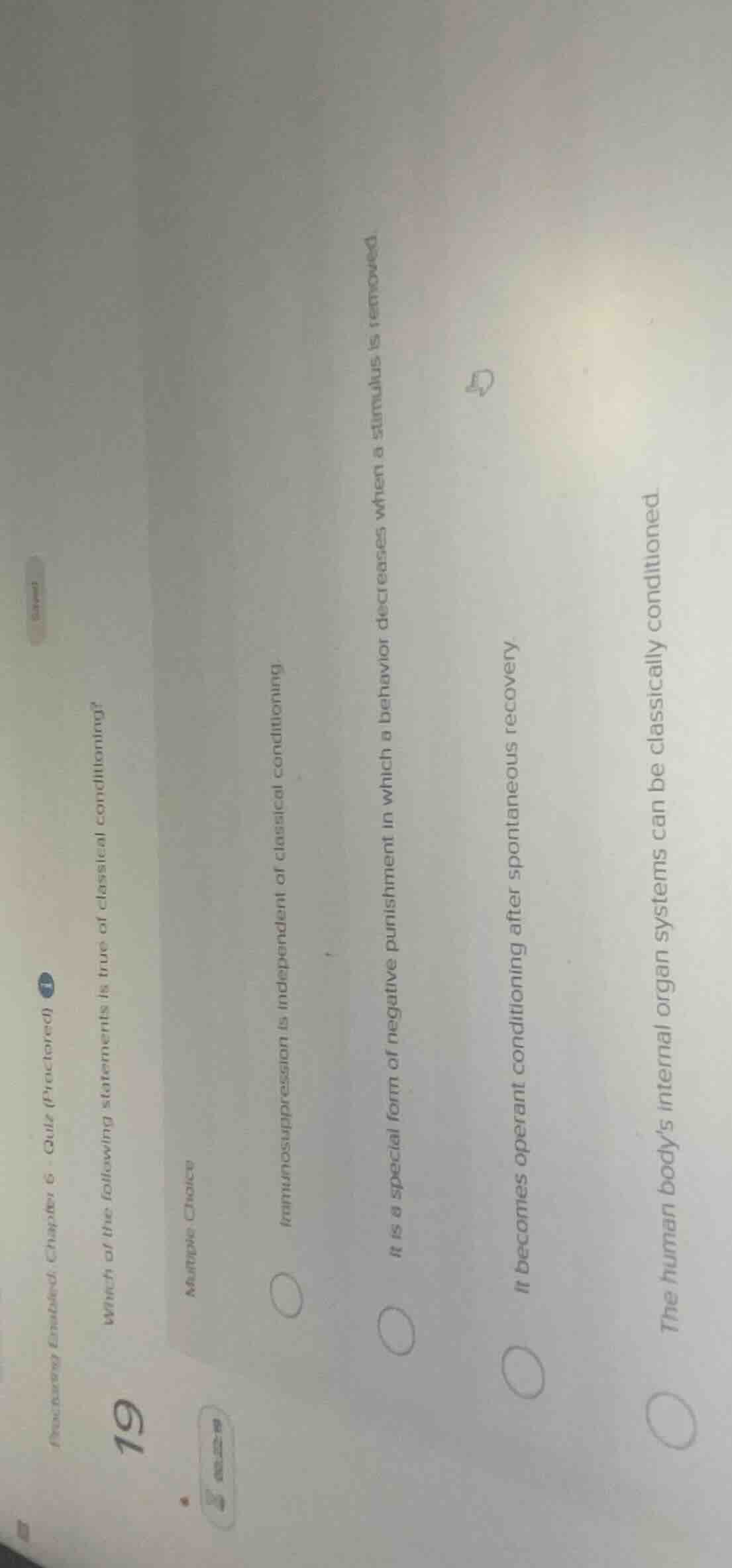 proctoring enabled: chapter 6 - quiz (proctored)19which of the followin…