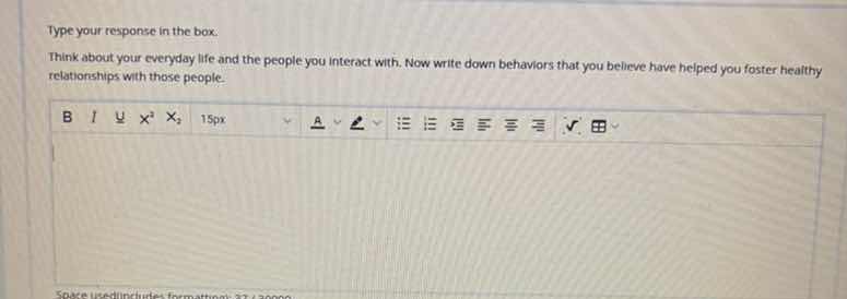 type your response in the box. think about your everyday life and the p…