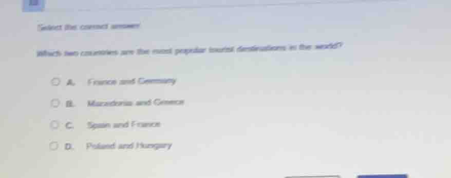 select the correct answer which two countries are the most popular tour…